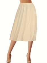 V 37871 Breathable Satin A-Line Skirt �ٽz���r����ȹ �羳��