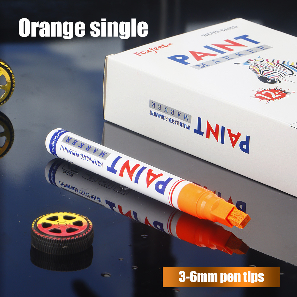 Nuevo bolígrafo de pintura de gran capacidad de 6 mm bolígrafo de pintura de reparación de pintura de automóviles no se desvanece aceite no borrable