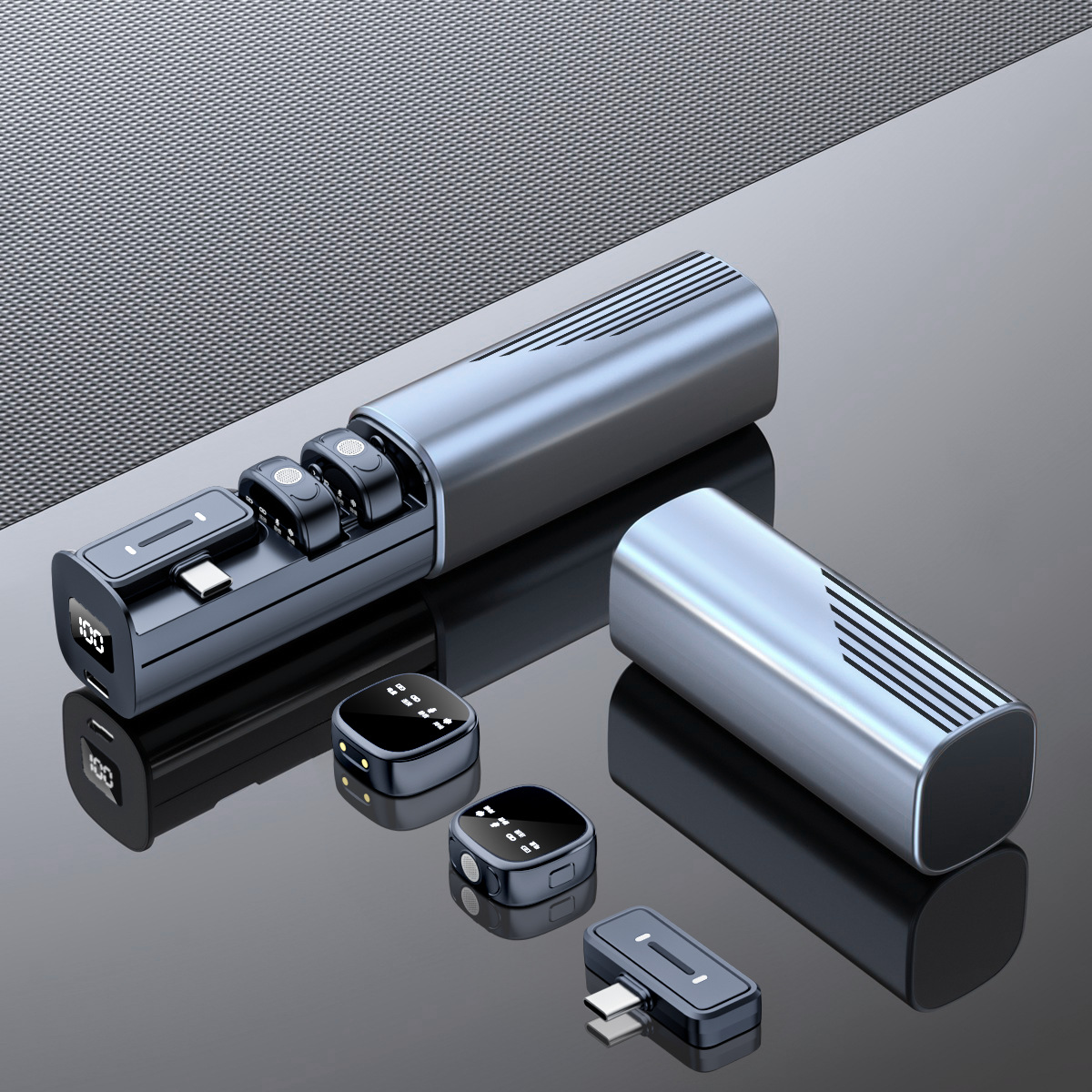 Cross-Border New Private Model Wireless Lavalier Microphone Douyin Short Video Mobile Live Broadcast Bluetooth Noise Reduction Microphone Radio