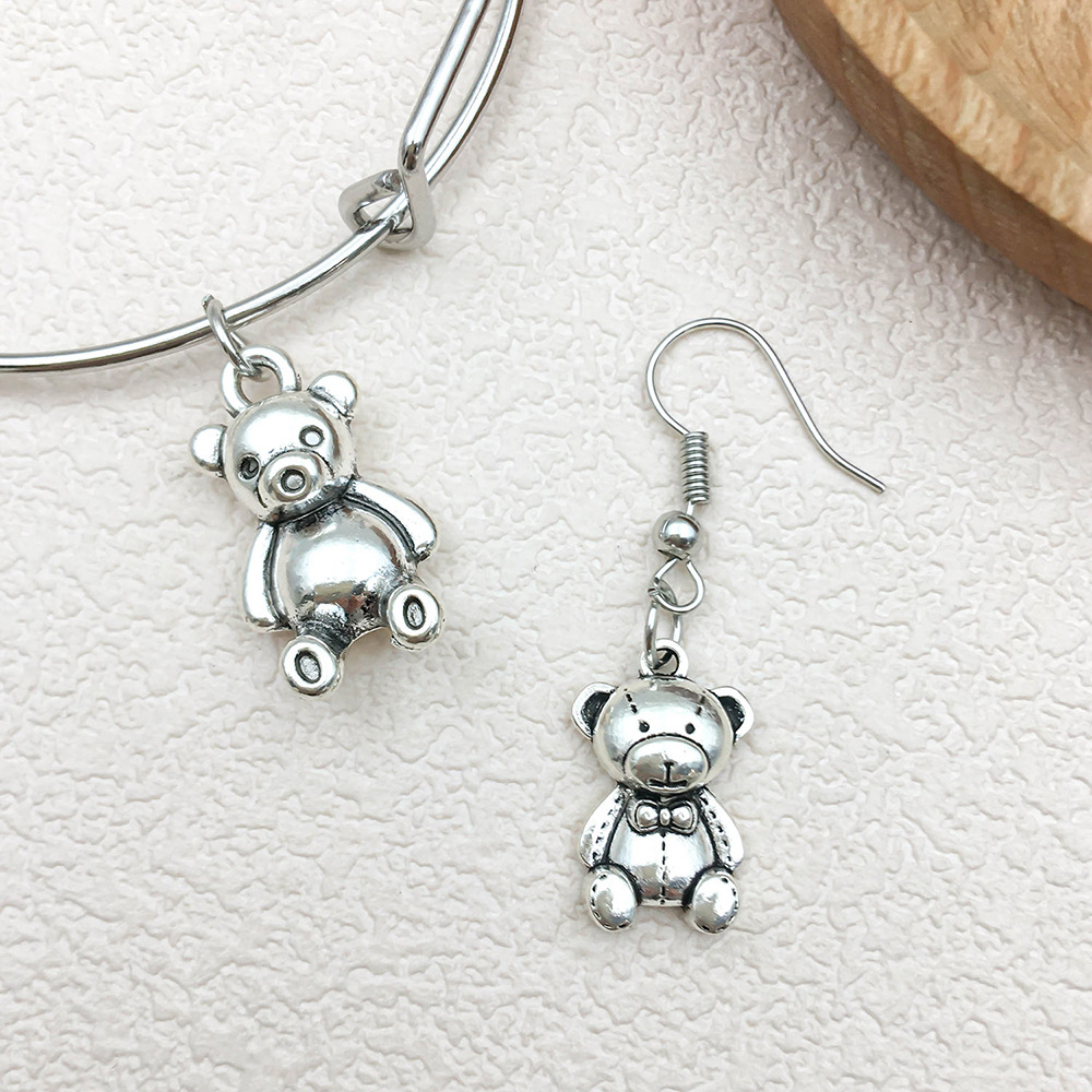 Ancient silver alloy toy bear animal series pendants, pendants, diy bracelets, necklaces, keychains, accessories pic 12