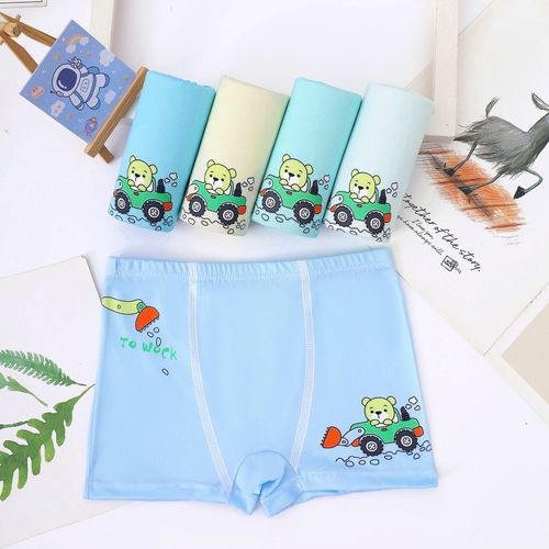 Boys' underwear stretch breathable boxer pants cartoon print boys' underwear small children's boxer briefs wholesale