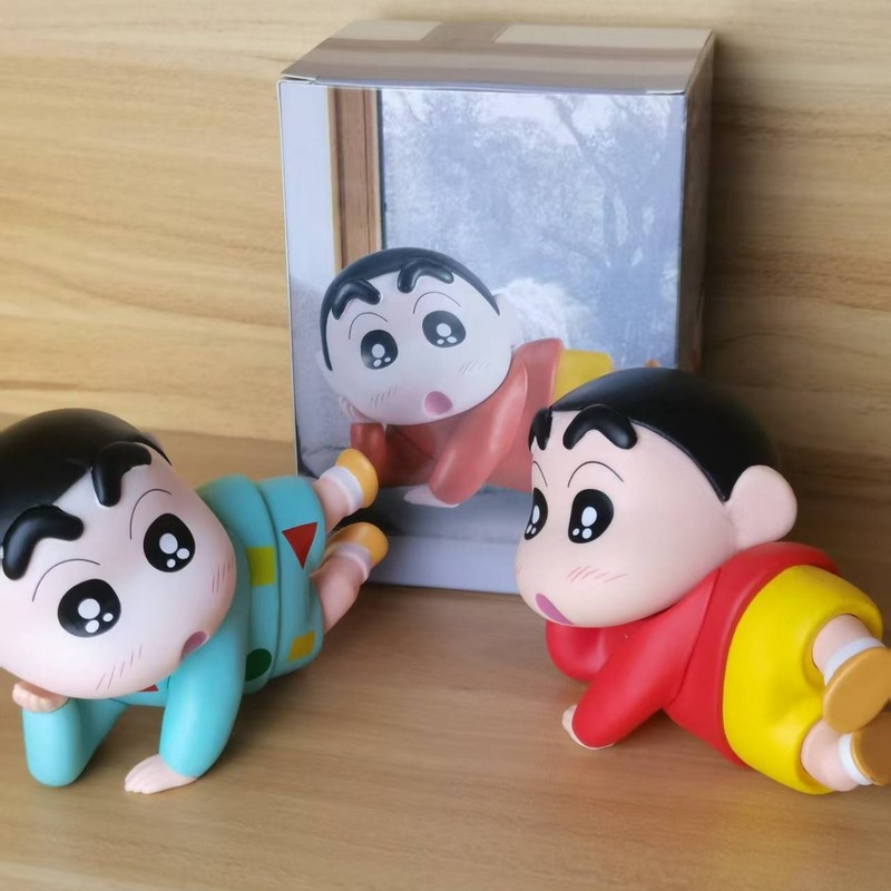 クレヨンしんちゃん 横たわる野原しんのすけ おしゃれでかわいい 車のデスクトップ装飾品 人形 フィギュア ギフト アクセサリー|undefined