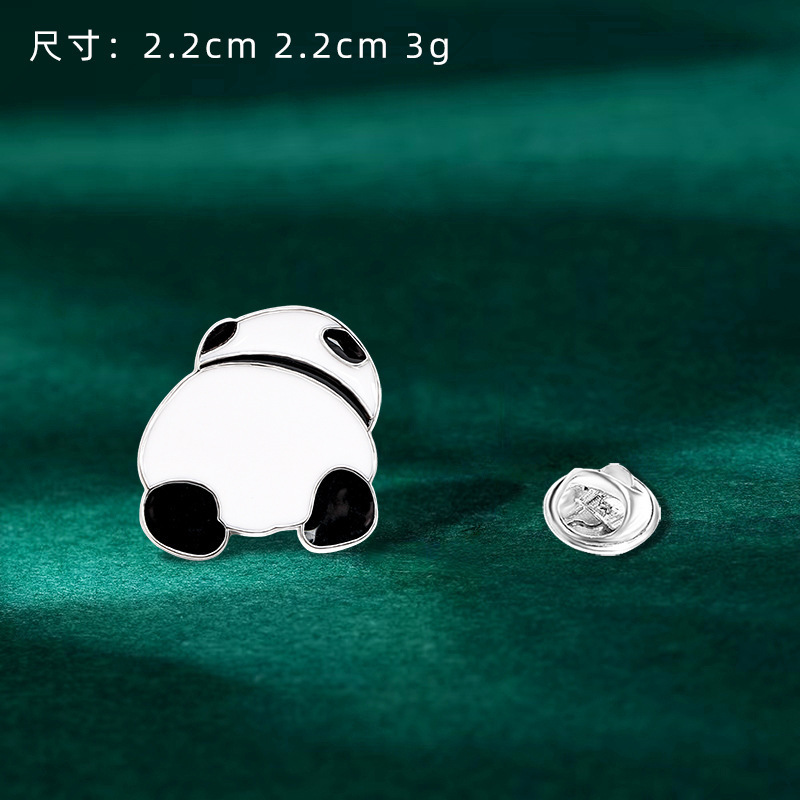 Panda lying on right side