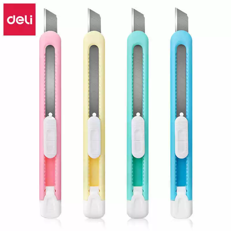 Универсальный нож Deli 2054 компактный, портативный, красочный и милый, универсальный нож для ежедневной бытовой распаковки, гравировки и искусства.