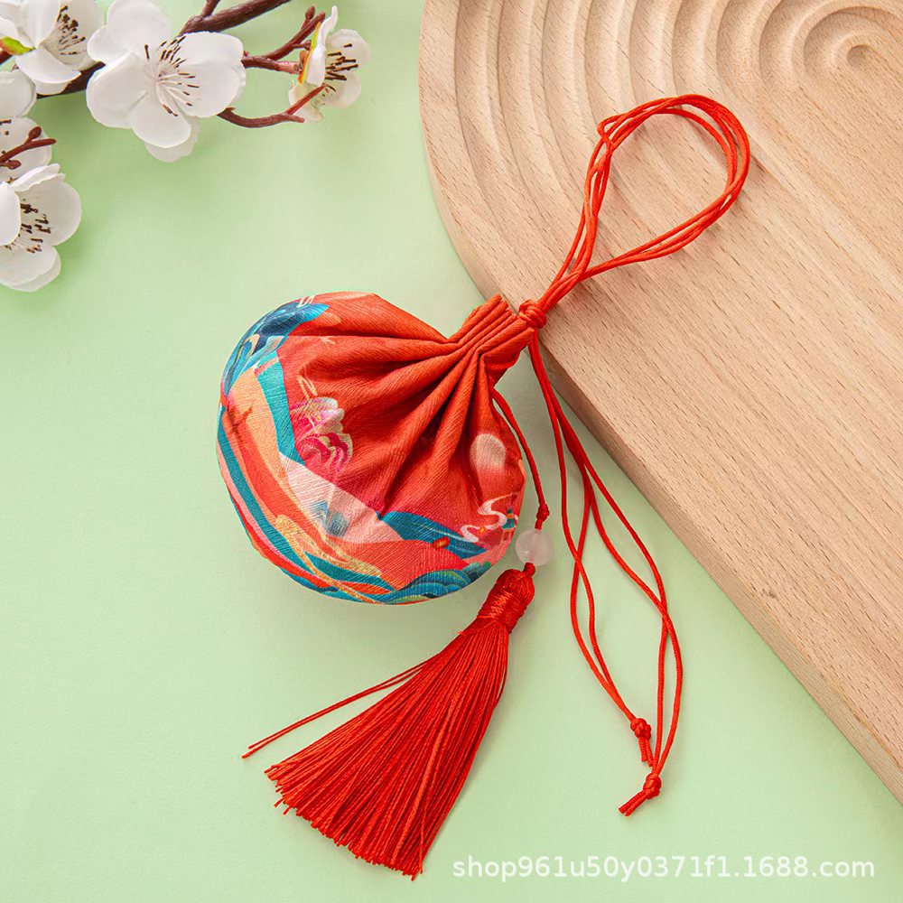 Red-color printed sachet (with tassel)