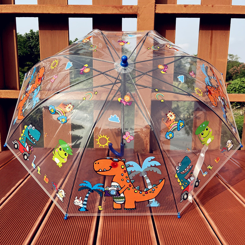 库洛米透明儿童雨伞新款公主小学生幼儿园耐用自动小孩雨伞塑料伞|undefined