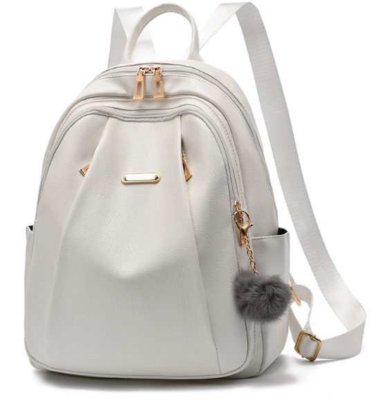 [Mochila transfronteriza] 2023 nuevo estilo coreano de moda de cuero de las mujeres mochila de viaje de gran capacidad mochila de moda