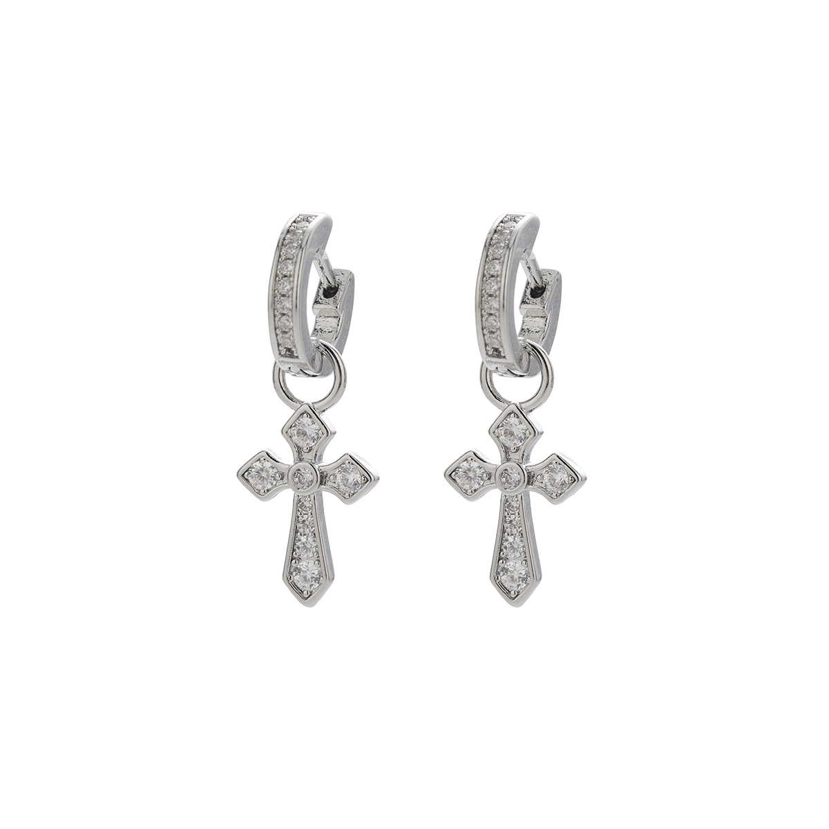 fashionable earrings with zircon