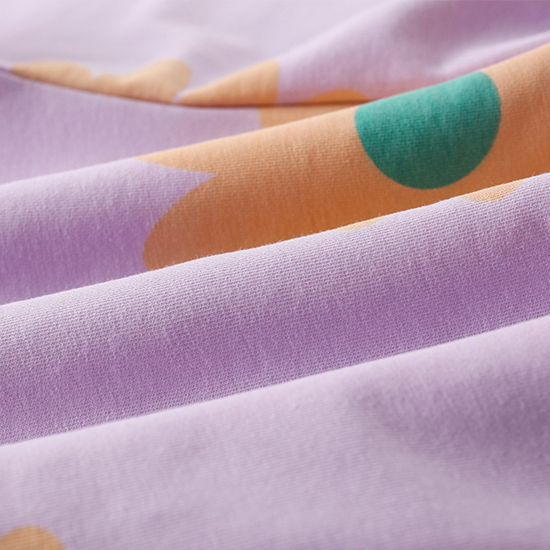 Malwee traje de niñas verano nuevos pantalones cortos de manga corta para niños europeos y americanos cuello redondo impreso traje de dos piezas para niños