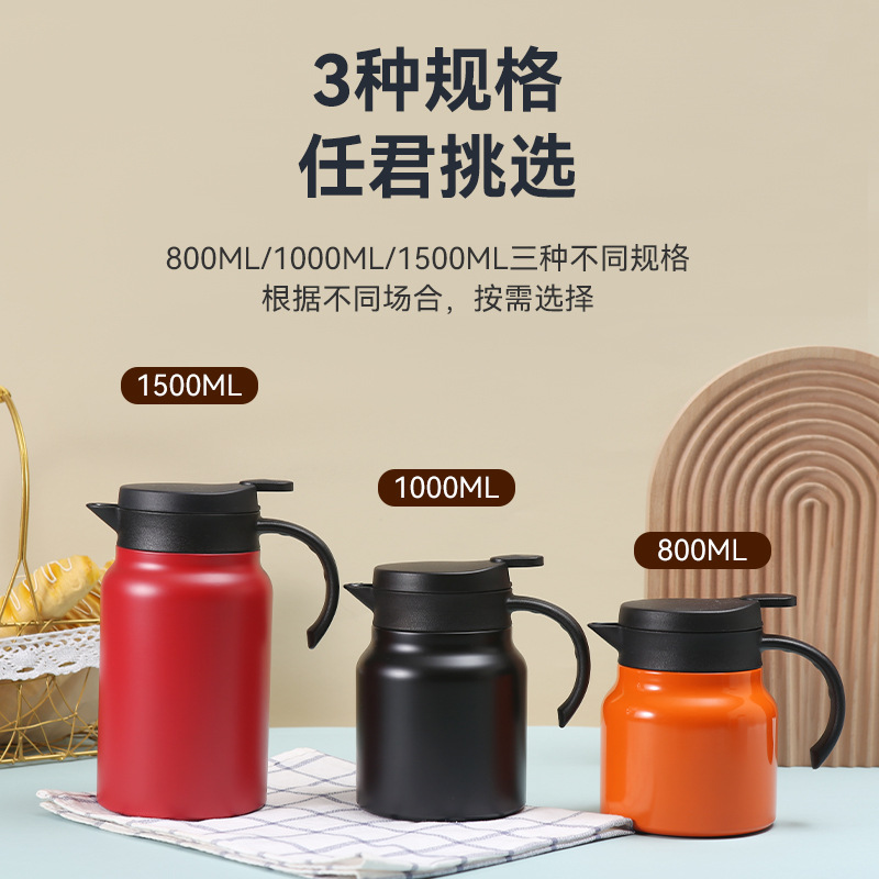 Fábrica al por mayor de acero inoxidable 316 estofado tetera de gran capacidad de vacío taza de café olla hogar estofado olla de regalo hervidor de agua