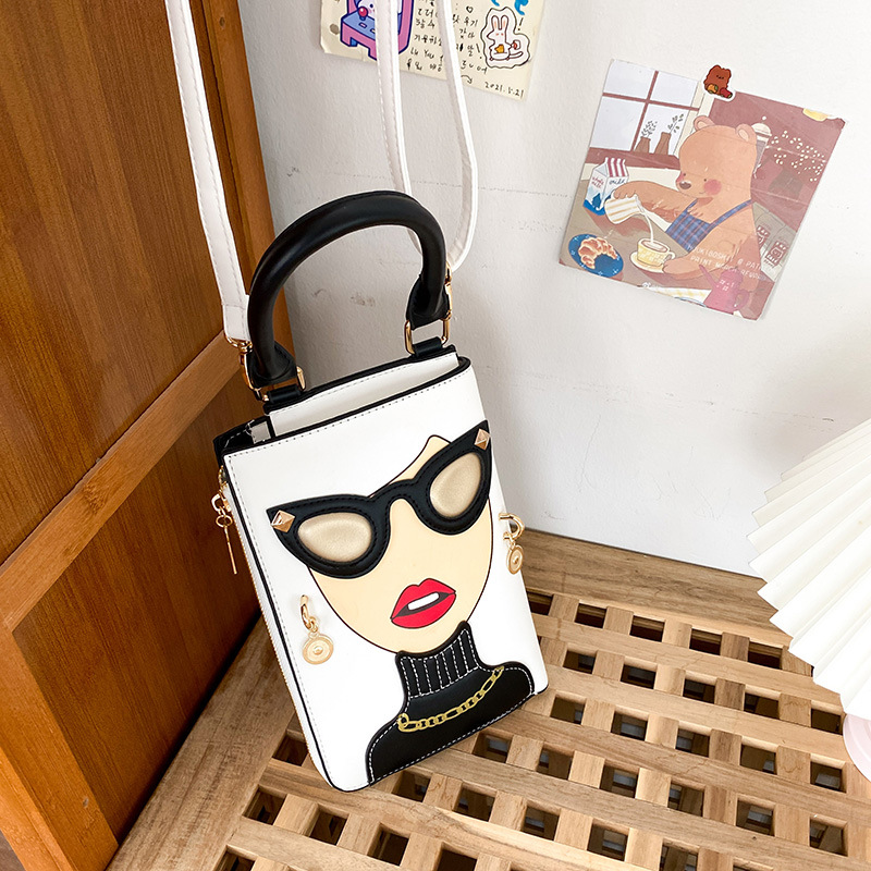 345g Weight Cotton Lining Material Sewing Thread Fashion Element Zipper Closure Type Single Shoulder Strap Strap Type Crossbody Bag Bags Type Casual, Shopping Occasion Pu Leather Material Human Pattern All Seasons Season Women's Gender Streetwear Style Square Shape Medium Size Women's Medium Pu Leather Human Streetwear Sewing Thread Square Zipper Crossbody Bag 81