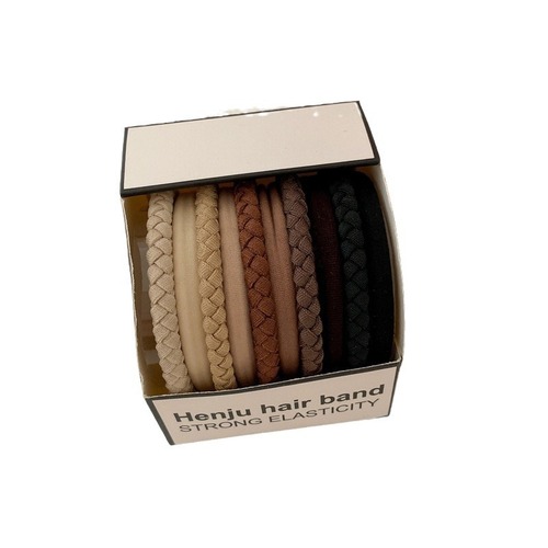 Black high-elasticity and durable rubber band women's simple temperament hair tie  new leather sheath hair rope