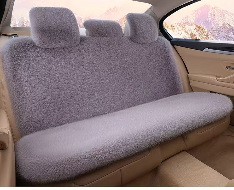 Car Seat Cushion Winter Plush Thickened Faux Fox Fur Universal Full Car Mat Winter Long Plush Warm Car Seat Cushion
