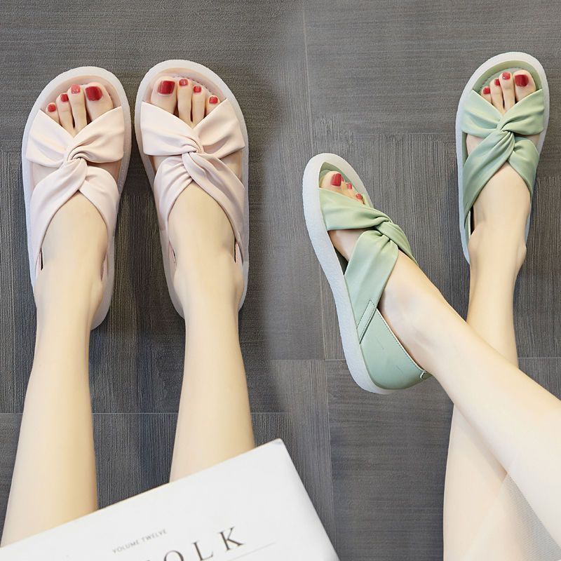 Nuevas sandalias de verano para mujeres nuevas zapatos chinos con suela plana, dos zapatos de embarazo con tendón antideslizante, zapatos romanos