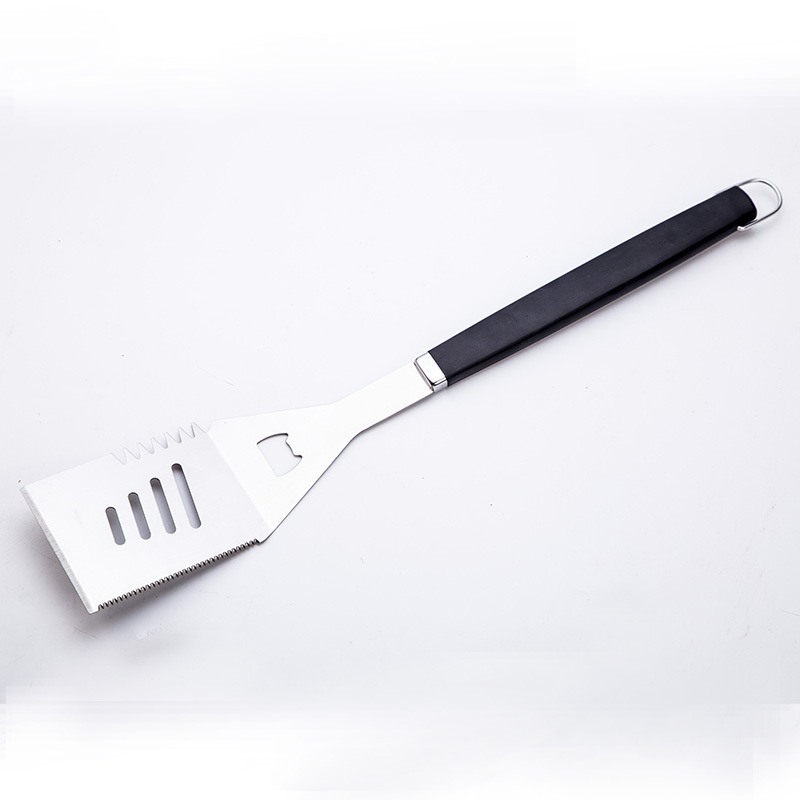 [Fuente de fábrica] de acero inoxidable PP mango de plástico parrilla traje pala clip cepillo 3-piece set BBQ herramienta de combinación