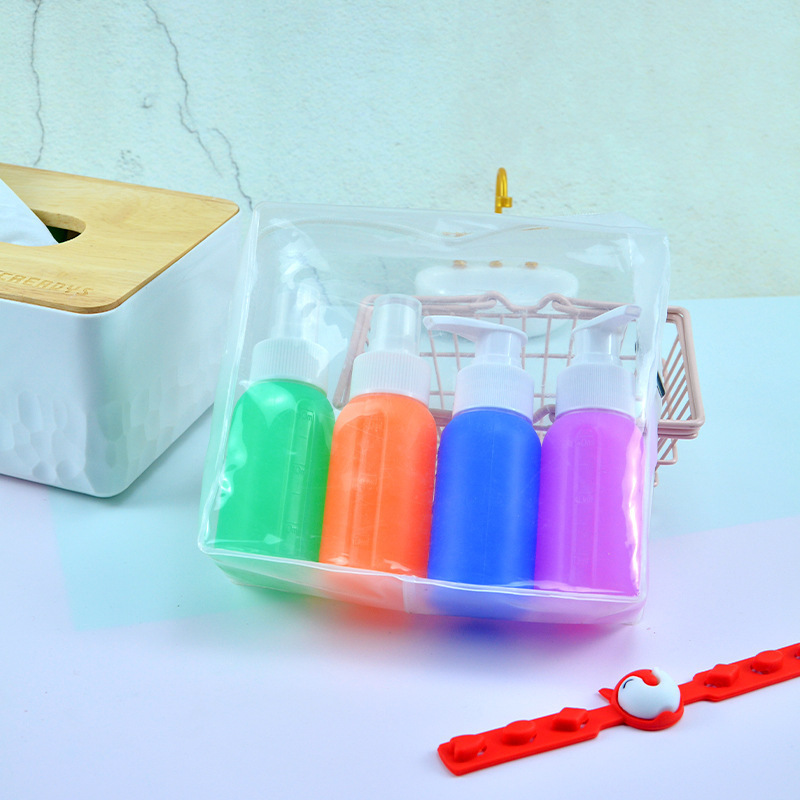 酒精消毒液喷瓶真空按压分装乳液瓶硅胶便携化妆品香水细雾喷雾瓶