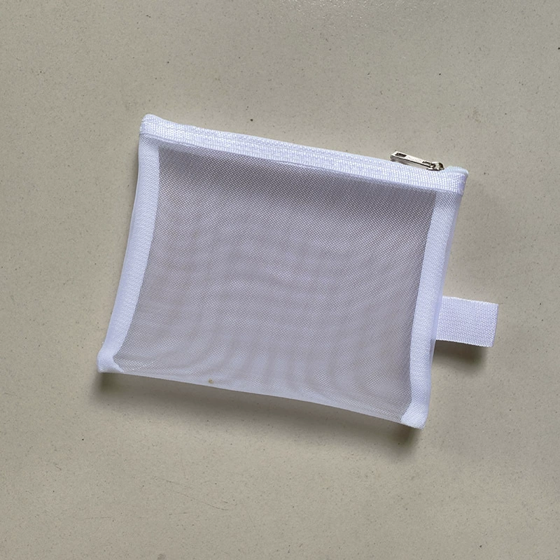 Косметичка из прозрачной сетки, ручная органайзер, маленькая 13,5×10×0,5 см