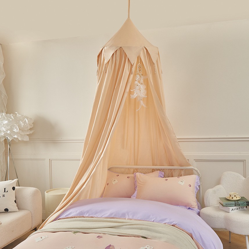 Children's Room Bed Curtain Scandinavian Ins Style Baby Dome Tassel Tent Game House Decoration Blackout Mosquito Net Bed Curtain Batch