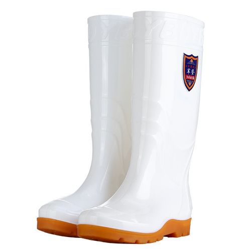 Supply of white rain boots for men, short, medium and high water shoes, velvet low-cut kitchen food factory work boots wholesale