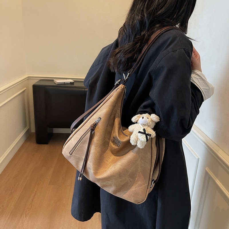 大容量包包女2025新款通勤休闲单肩斜挎包托特包多功能上课双肩包|undefined
