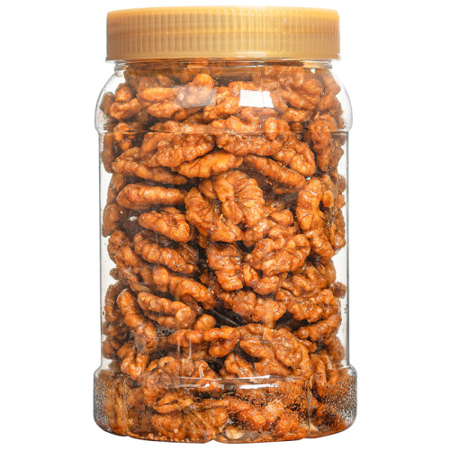 Honey amber walnut kernels 500g canned snacks nuts crispy sweet specialty walnut kernels canned wholesale