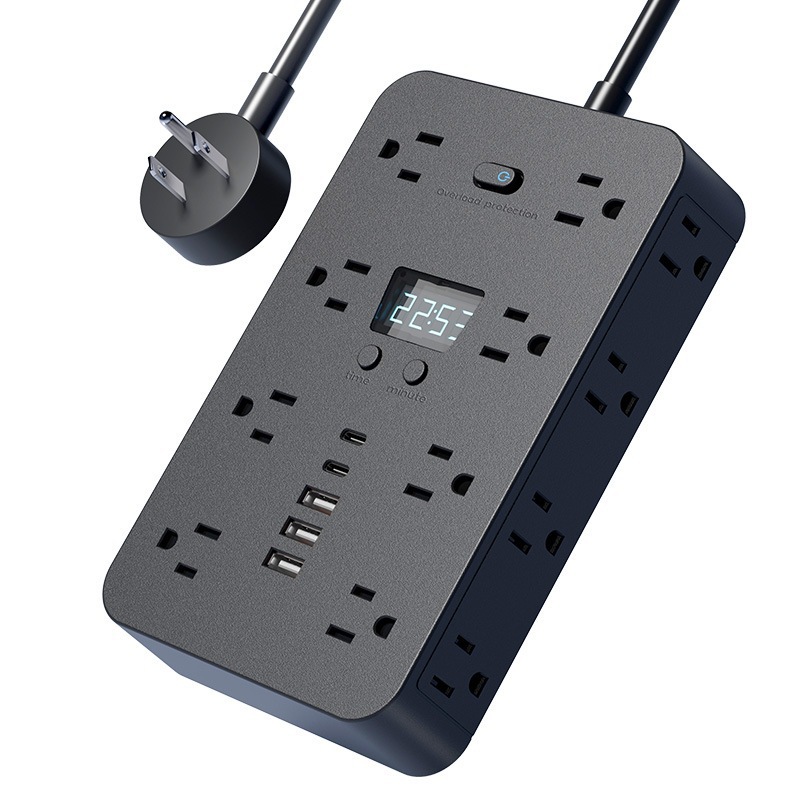 Amazon temu transfronterizo enchufe doméstico 16AC + 3usb2Type-c placa de conexión Canadá Japón