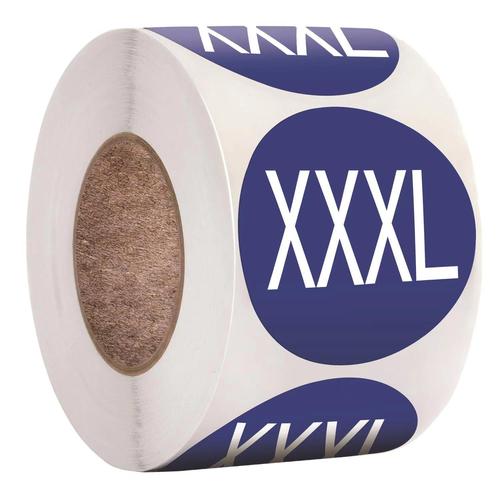 500 labels per roll, 2.5 cm size metric sticker labels