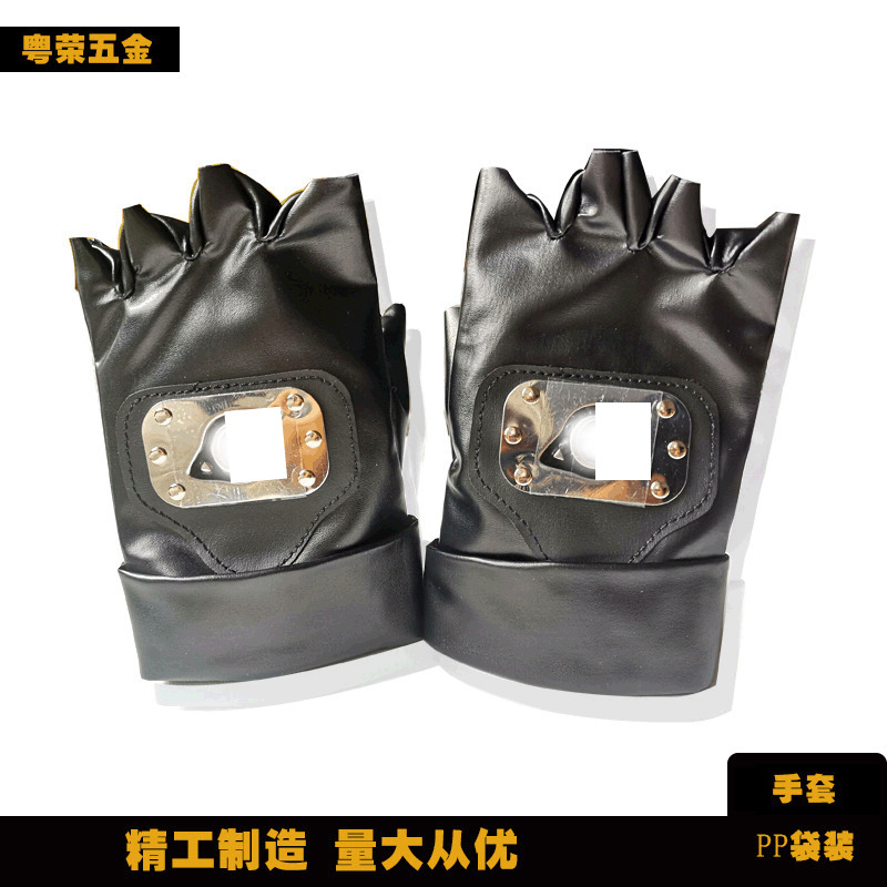 Ninja Gloves Kakashi Logo Leather Gloves Performance Props Outdoor Riding Gloves Factory Exclusive