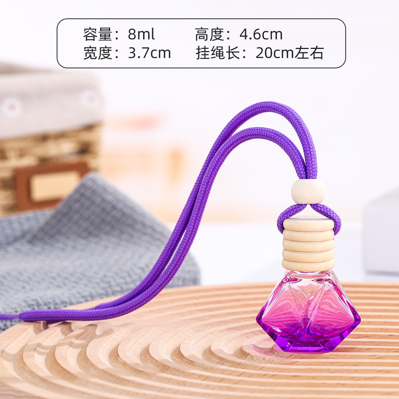 卸売りスポット車載香水瓶ストラップ8ml 10ml 15ml空香水アロマボトル自動車空気清浄剤|undefined