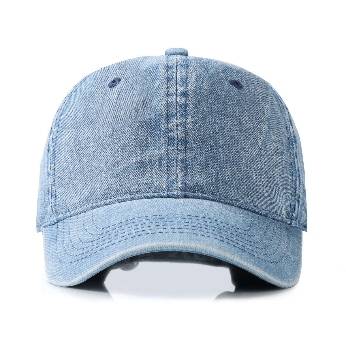 Gorra de béisbol denim para parejas protección solar_voghion.com