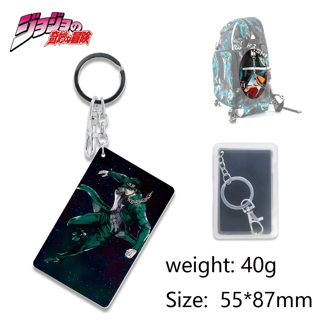 Рюкзак-кинематограф_JOJO's Bizarre Adventure Аниме Мультфильм Модный кошелек Подвеска Брелок Тэг Простое украшение Изображения