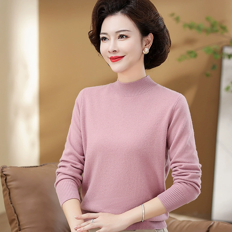 Среднее и старое женское осеннее и зимнее новое сплошное полуводолазка