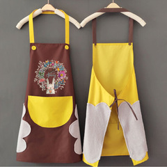 Wholesale Manufacturer Waterproof Washable Hand Towel Apron Kitchen Anti-Dust Washable Neck Wipe Hand Towel Apron with LOGO Printing
