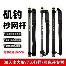 碳素抄网竿短节伸缩杆大物抄鱼杆5米超硬便携矶钓抄网海钓抄网竿