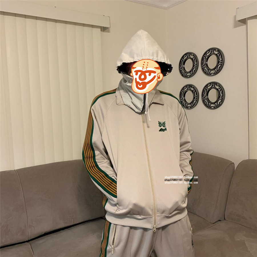 AGUJAS de PISTA de terciopelo bordado de la mariposa Japonés vintage cinta campus estilo de los hombres y las mujeres chaqueta de la chaqueta de deportes