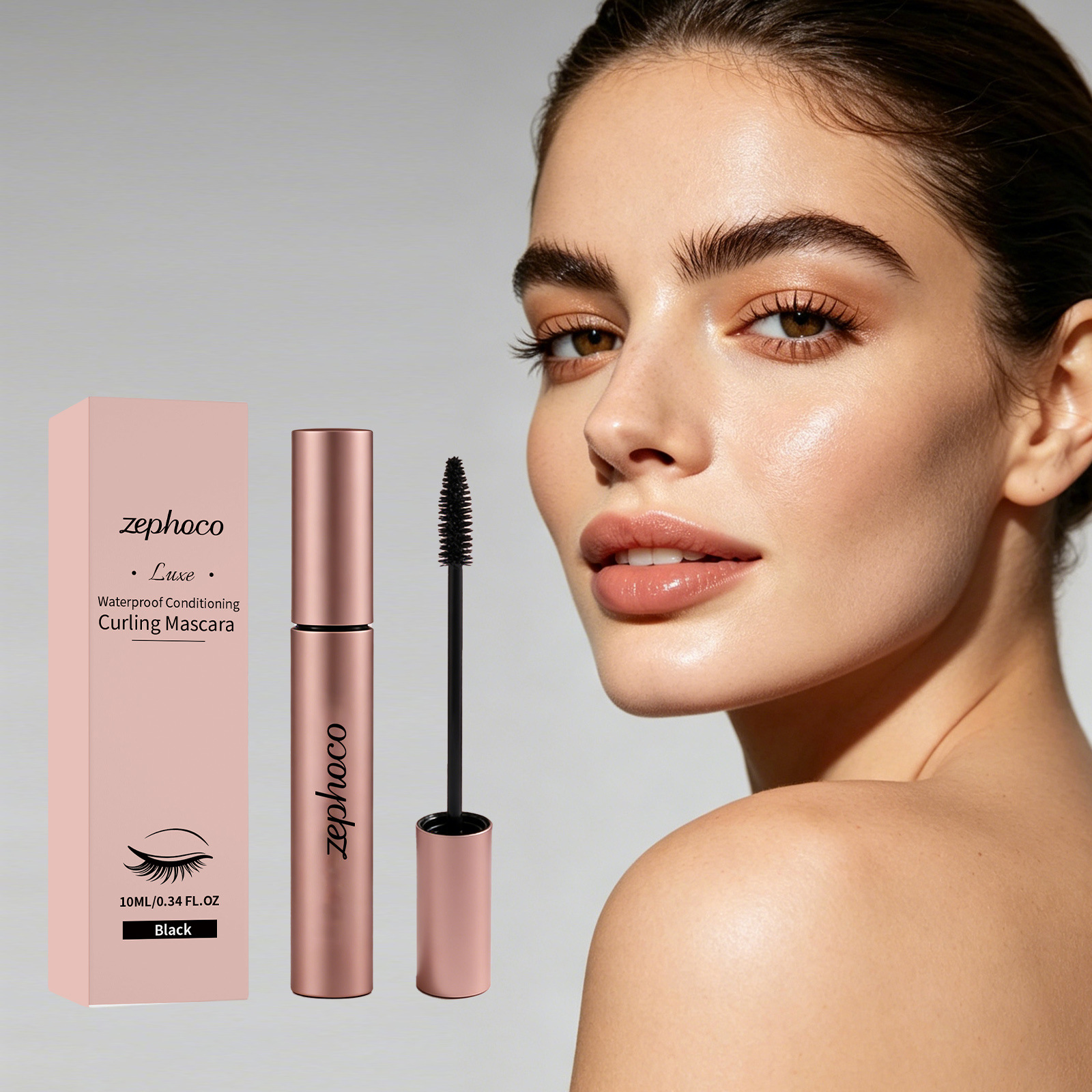 Zephoco 卷翘睫毛膏 不易晕染纤长卷翘定型便捷睫毛膏跨境彩妆