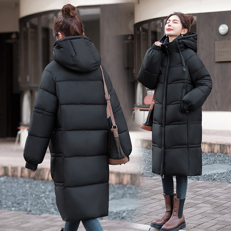 2025 invierno transfronterizo caño invierno ropa de algodón de plumón de invierno de mujeres encapuchado grueso chaqueta de invierno caliente