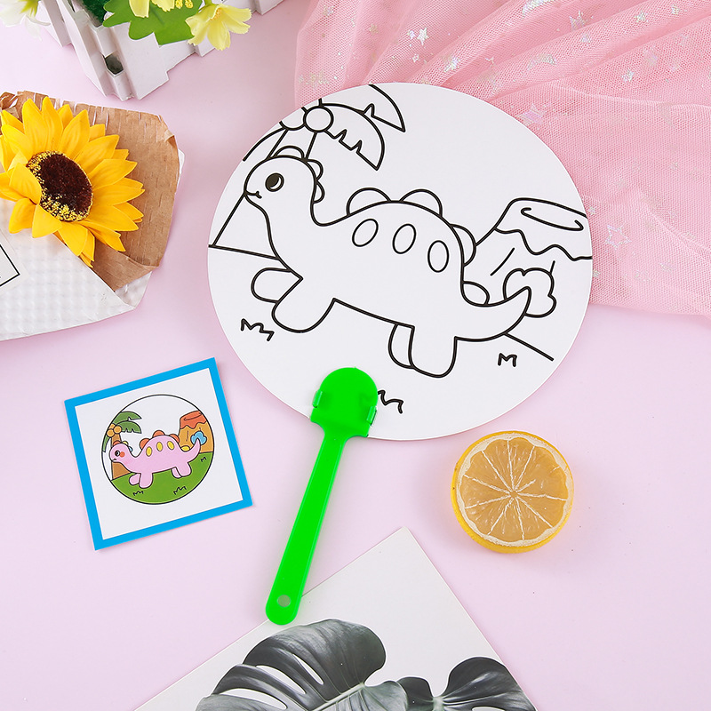 Abanico de graffiti de bricolaje de dibujos animados para niños