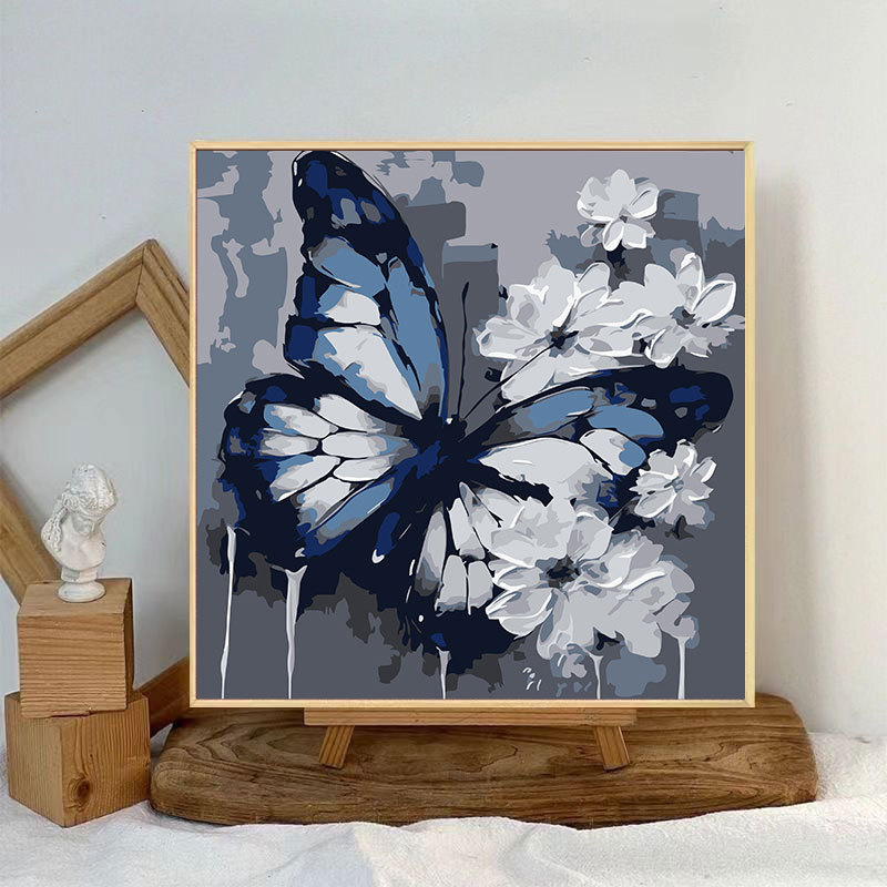 蝶デジタル油絵 diy 着色油絵子供の手描き蝶装飾絵画装飾品メーカー卸売|undefined