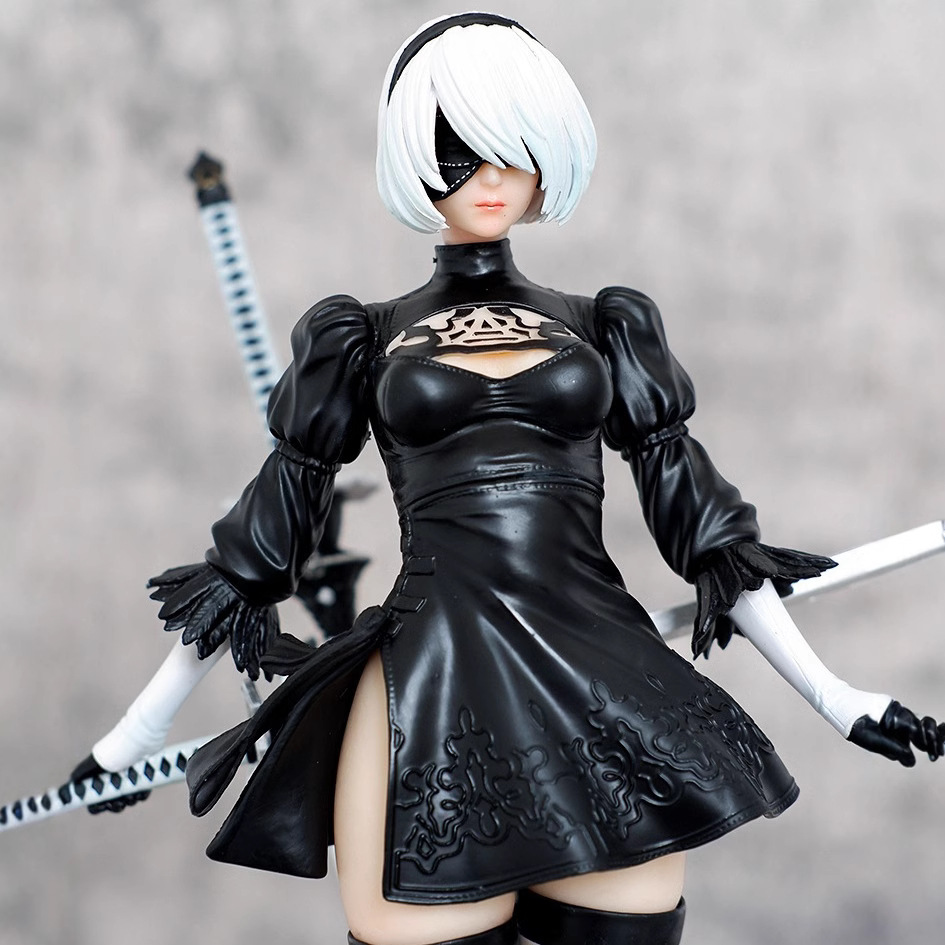 게임 여신 2B 작은 자매 2 차원 소녀 섀시 장식품 양두 조각 상자 핸드셋