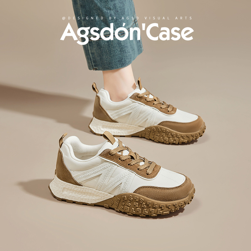 Augustion zapatos de entrenamiento alemanes de suela gruesa para mujer 2025 nuevo verano Forrest Gump zapatos deportivos casuales estilo ballet zapatos planos