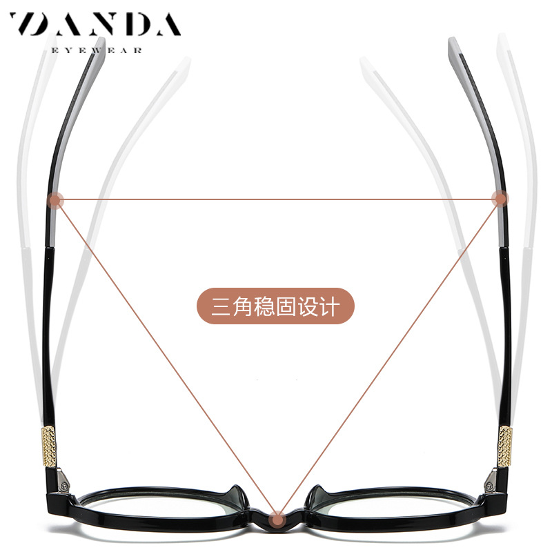 TJ863 pequeño dulce patata ins estilo TR90 gafas Nuevo ultra-ligero anti-azul gafas de luz de moda de las mujeres multilaterales gafas lisas