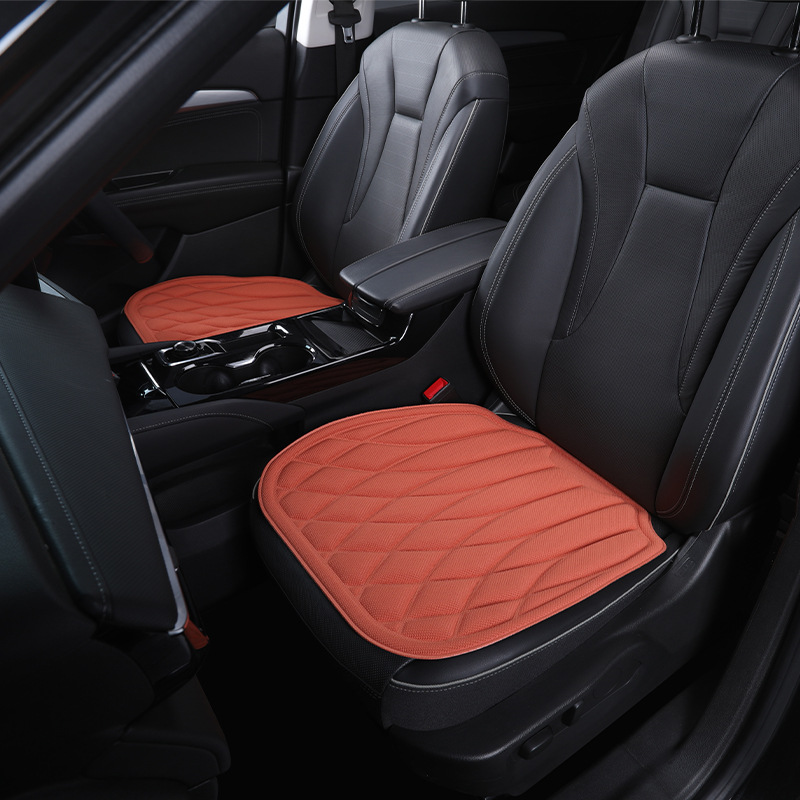Car seat cushion made of seaweed fiber, breathable and heat-pressed for all seasons, one-piece molded latex, universal non-slip seat cushion three-piece set