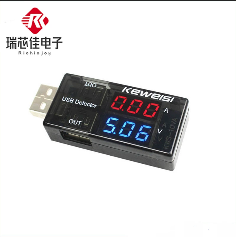 USB-тестер тока и напряжения USB-амперметр и напряжение USB-тестер тока и напряжения с двойным дисплеем