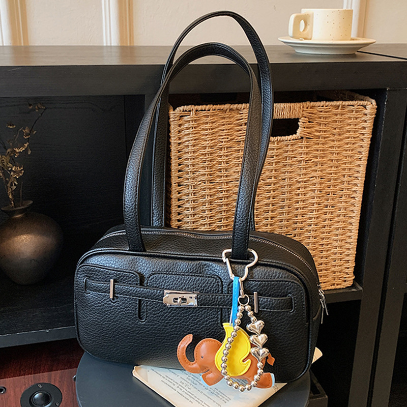 Retro Hand-held Bowling Bag, Women's Bag, Niche Design, Underarm Bag, Shoulder Bag_voghion.com
