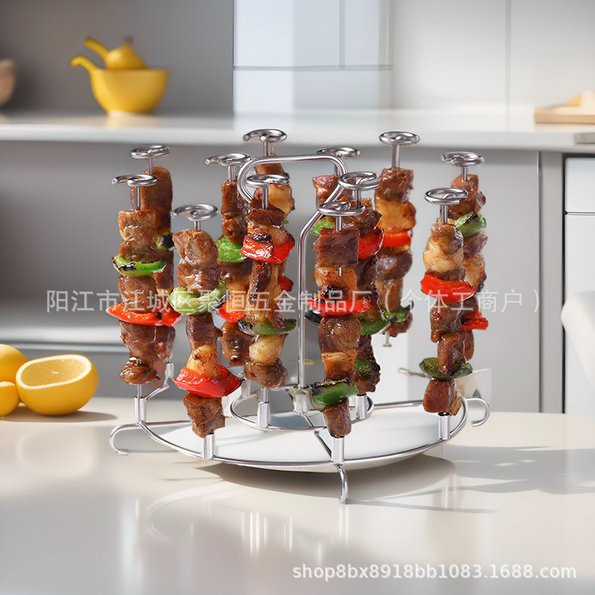304不锈钢烧烤炉空气炸锅配件烤架12烤串微波炉烤箱可拆卸便携