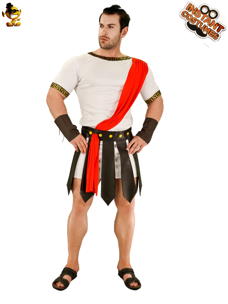 Halloween hombres adultos romano Guerrero juego de rol fiesta disfraz hombre grande romano gladiador traje de escenario