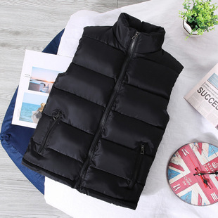 Cross-Border Men's vest winter new cotton waistcoat trendy casual down cotton vest cotton-padded coat men's clothing printed LOGO