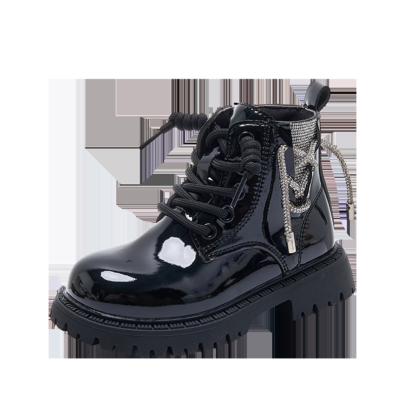 Children's Martin boots autumn and winter new style girls boots non slip girls black big children's short boots boys spring_voghion.com