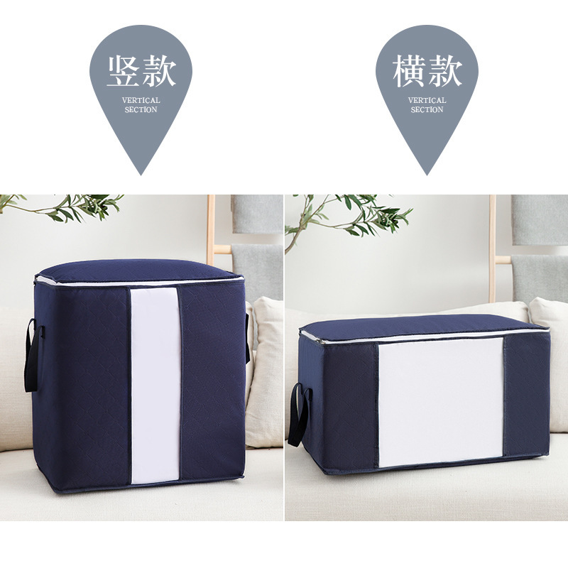 Transfronterizo nueva tela no tejida bolsa de almacenamiento de ropa edredón bolsa de organización en movimiento bolsa de almacenamiento de equipaje a prueba de humedad bolsa a prueba de polvo